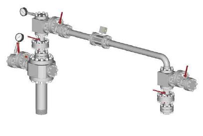 Injection Wellhead Equipment with Flow Meters 